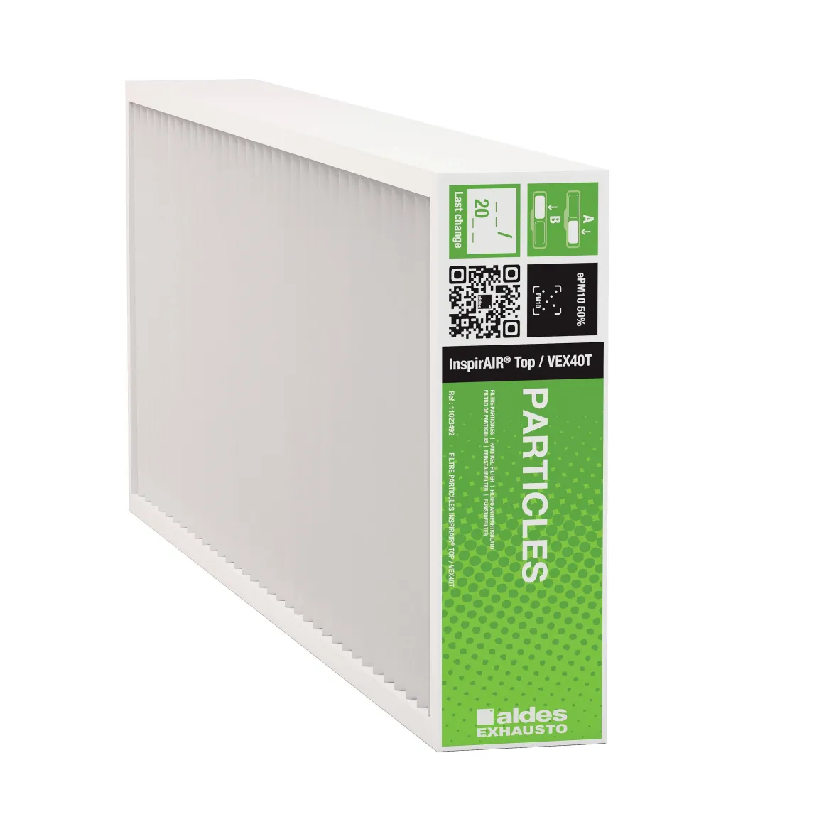 1 Filter Stofdeeltjes Voor Aldes Inspirair® Top