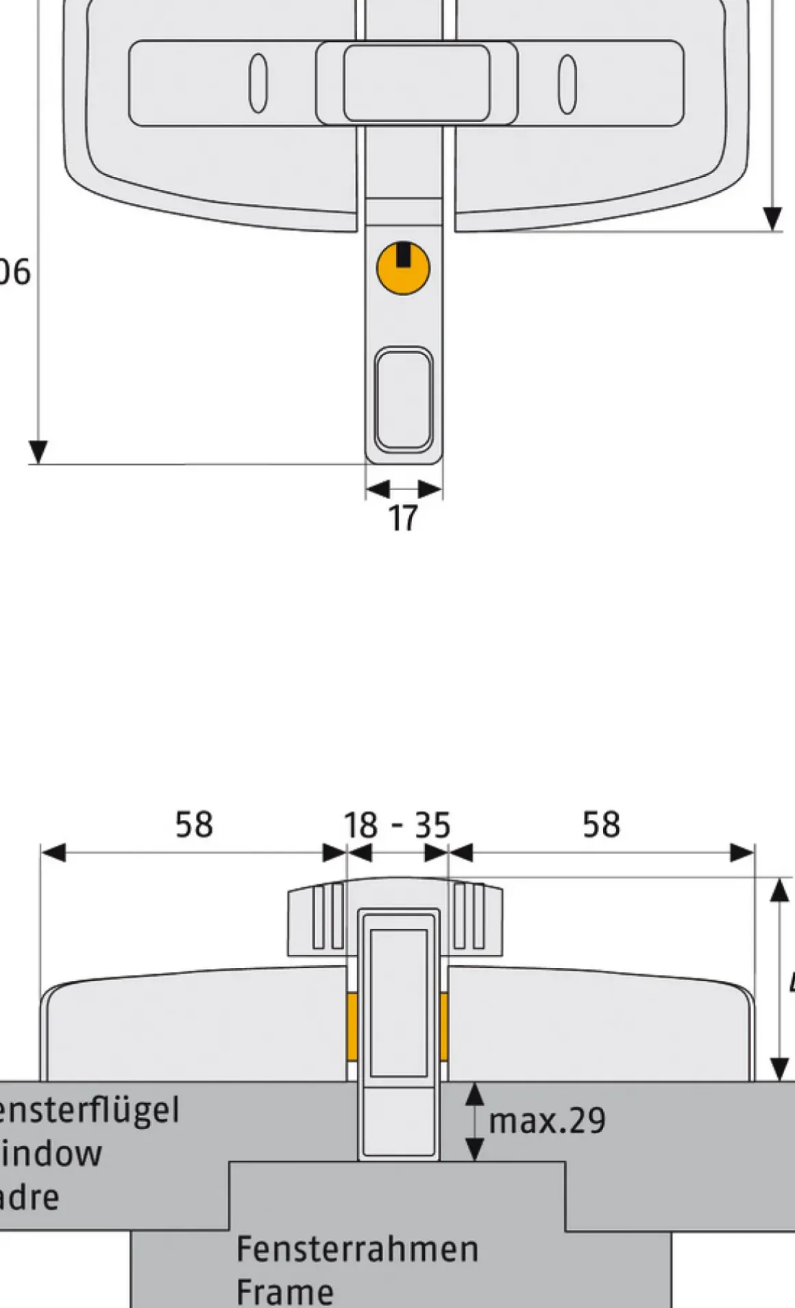 Abus Raamslot Dfs95 Wit