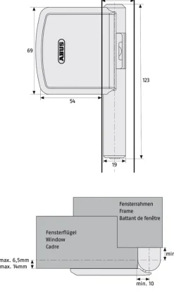 Abus Scharnierbeveiliging Fas101 Wit