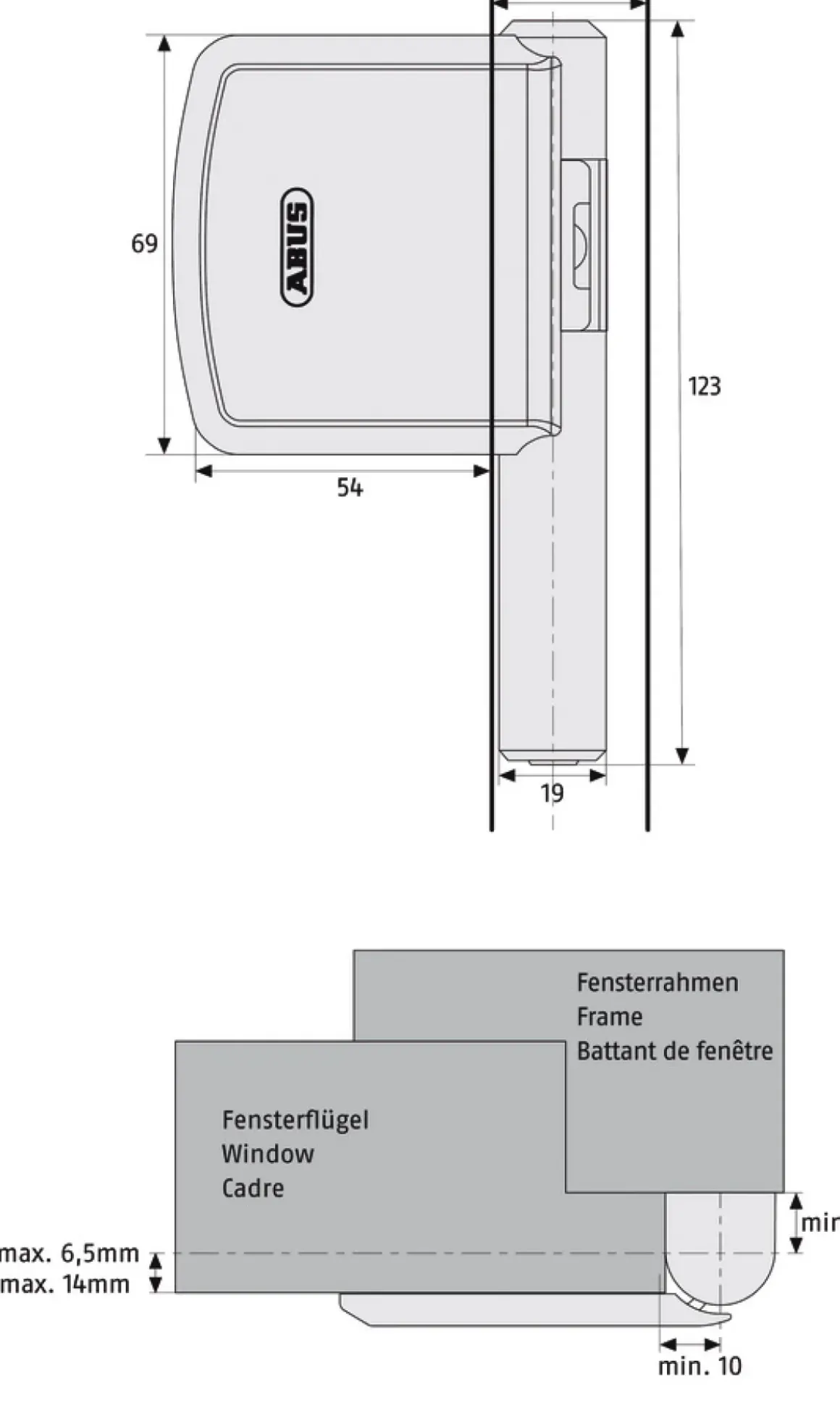 Abus Scharnierbeveiliging Fas101 Wit