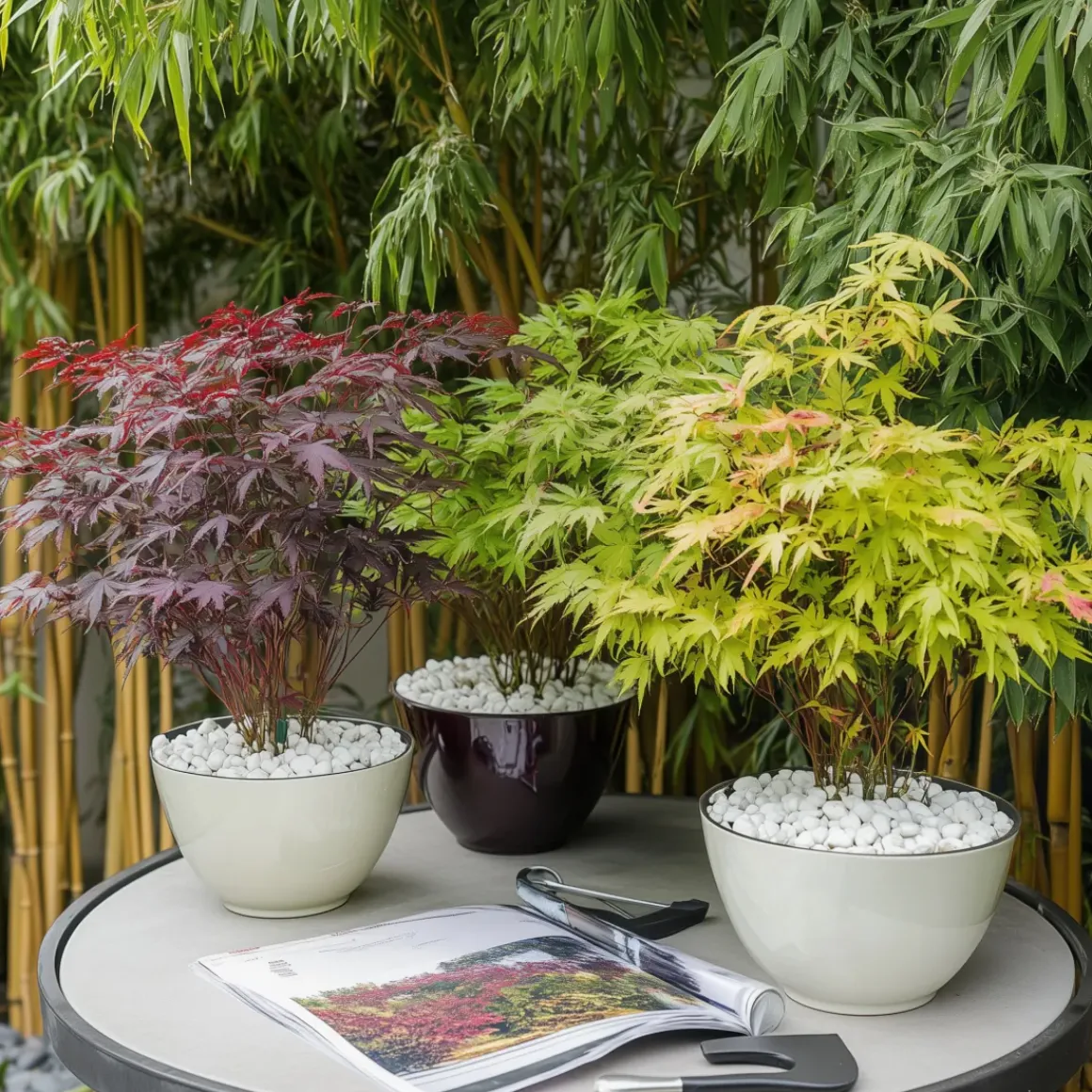Acer Palmatum - Set Van 4 - Japanse Esdoorn - Pot 10,5Cm - Hoogte 25-40Cm