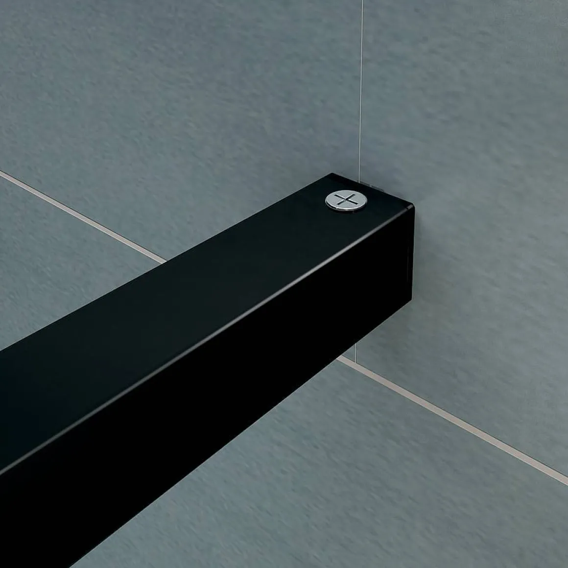 Aica Inloopdouche 150X200Cm Anti Kalk - Mat Zwart P15-132B