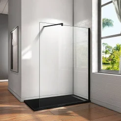 Aica Inloopdouche 150X200Cm Anti Kalk - Mat Zwart P15-132B