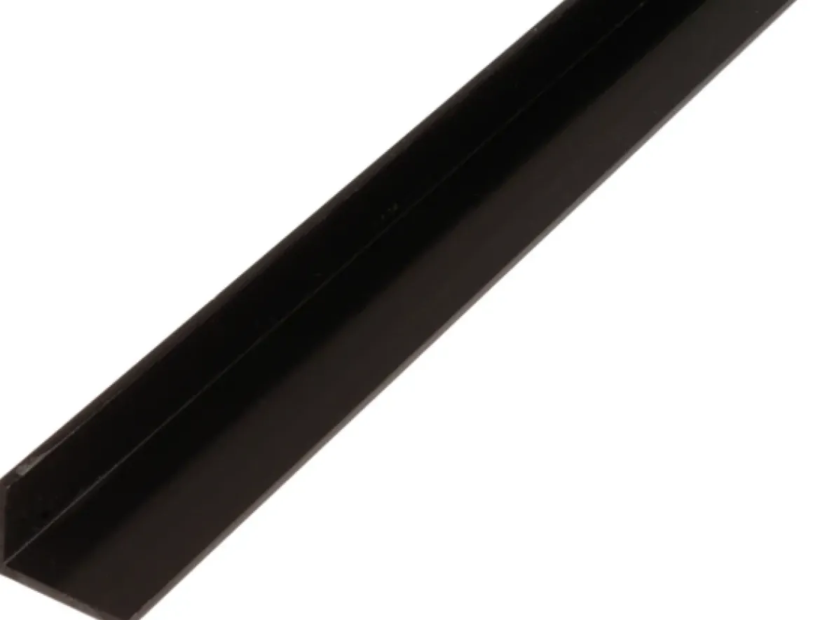 Alberts Hoekprofiel Kunststof Zwart 25X2X20Mm 2,6M