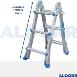Aldorr Home - Multiladder Uitschuifbare Vouwladder 4X3 - 2,80M