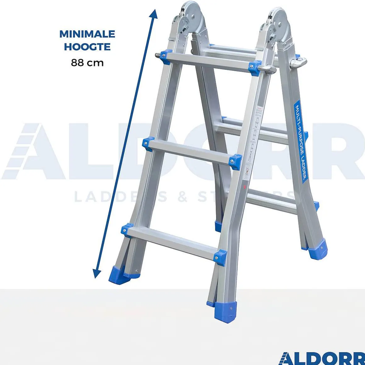 Aldorr Home - Multiladder Uitschuifbare Vouwladder 4X3 - 2,80M