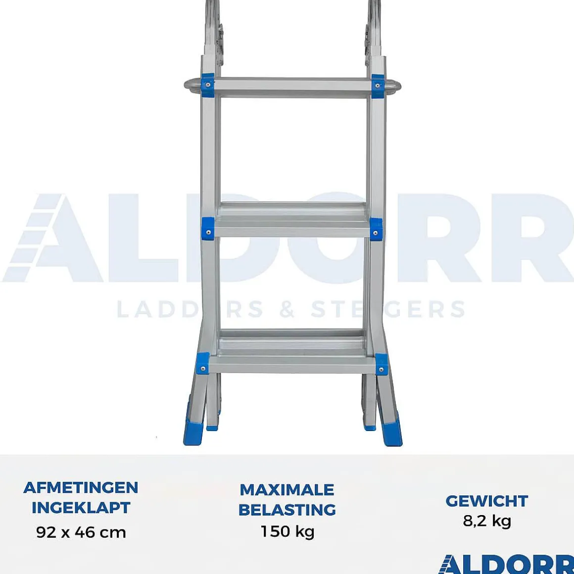 Aldorr Home - Multiladder Uitschuifbare Vouwladder 4X3 - 2,80M