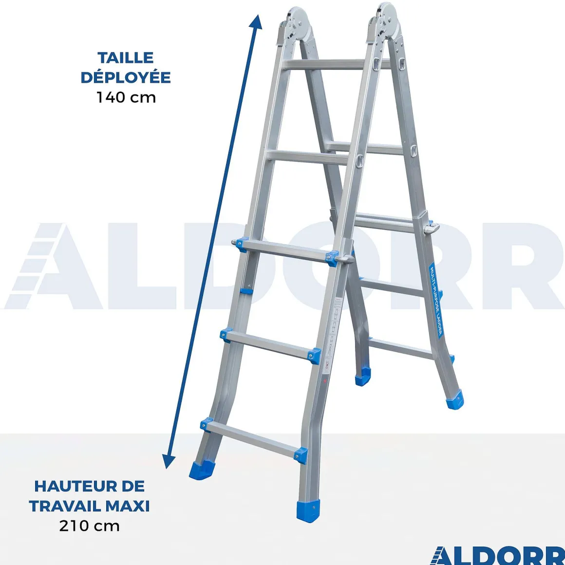 Aldorr Home - Multiladder Uitschuifbare Vouwladder 4X3 - 2,80M