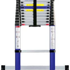 Aldorr Home - Telescoopladder 3,20M - Met Stabilisatievoet En Soft Closing