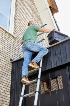 Aldorr Home - Telescoopladder 3,20M - Met Stabilisatievoet En Soft Closing
