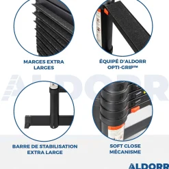 Aldorr Professional - Telescoopladder 3,20M - Met Optigrip™ En Extra Brede Treden