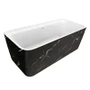 Allibert Bad Kolora 170X78Cm Zwart Mat Marmer Patroon