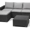 Allibert California Chaiselongue Loungeset - 3-4 Personen - Grijs