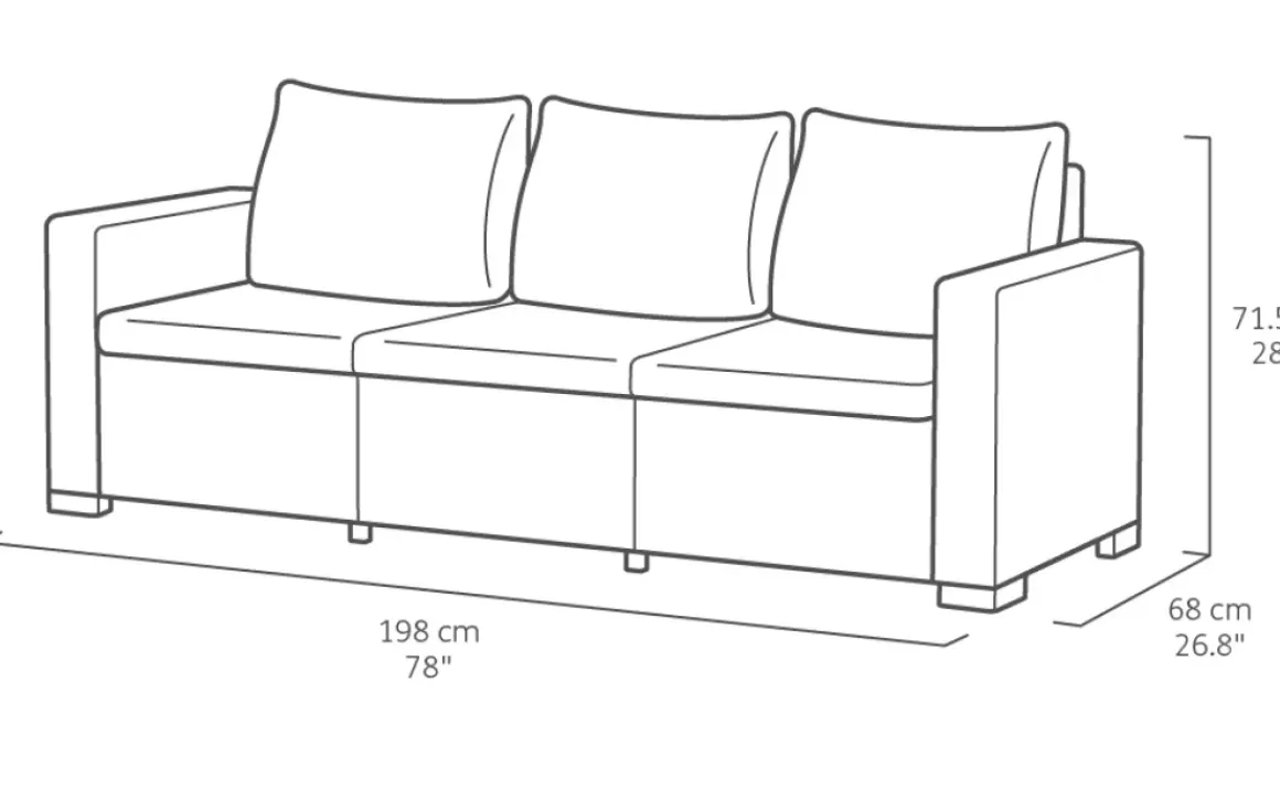 Allibert California Chaiselongue Loungeset - 3-4 Personen - Grijs