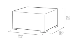 Allibert California Chaiselongue Loungeset - 3-4 Personen - Grijs