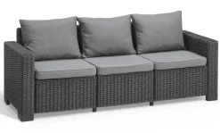 Allibert California Chaiselongue Loungeset - 3-4 Personen - Grijs