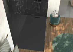 Allibert Douchebak Luna 180X90Cm Rechthoek Mat Zwart