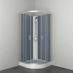 Allibert Douchecabine Happy Kwartrond 90X90Cm Zilver