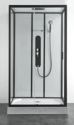 Allibert Douchecabine Uyuni Rechthoekig 80X120Cm Zwart