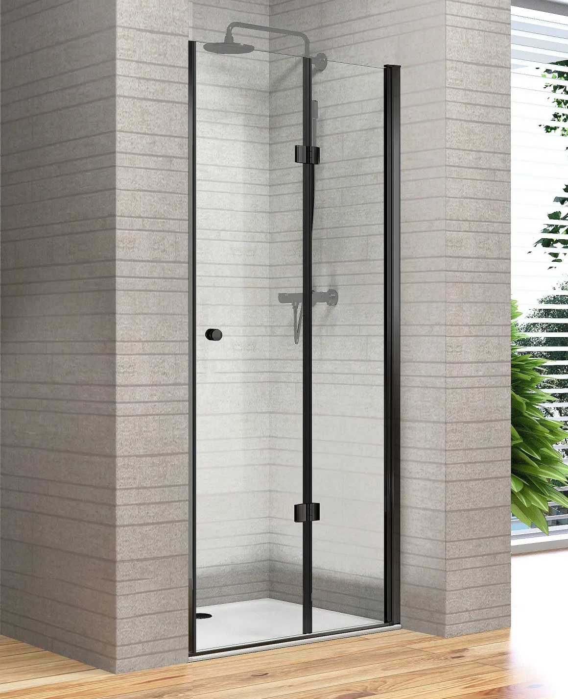 Allibert Douchedeur Palma 80X195Cm Zwart