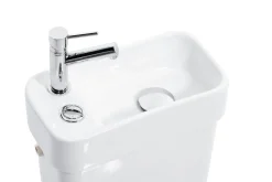 Allibert Duoblok Toilet Combi I Pk Aansluiting I Met Fontein Wit