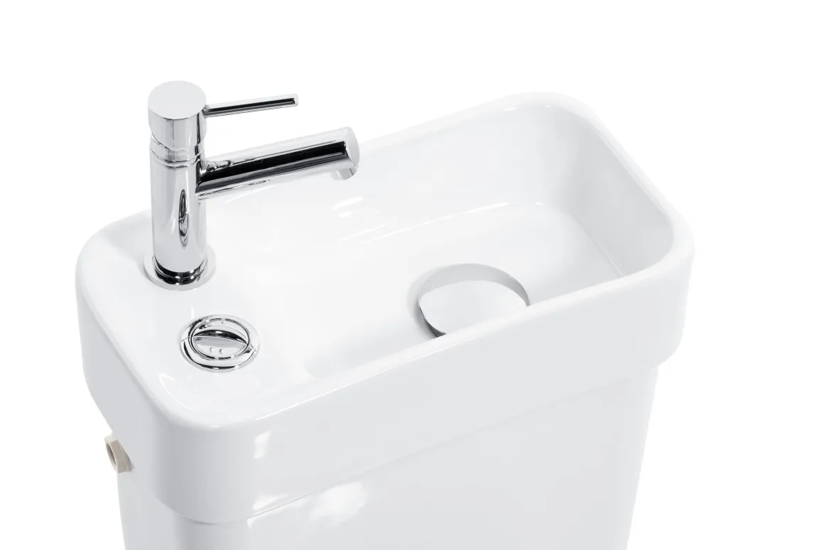 Allibert Duoblok Toilet Combi I Pk Aansluiting I Met Fontein Wit