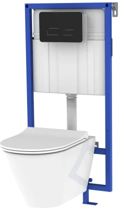 Allibert Inbouwreservoir Set Link | Soft-Close Toiletzitting | Bedieningspaneel Met Infrarood Herkenning Zwart
