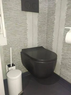 Allibert Inbouwreservoir Set Nero | Zwarte Randloos Toiletpot