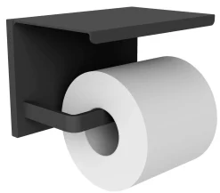 Allibert Toiletrolhouder Loft-Game Met Plankje Zwart Mat