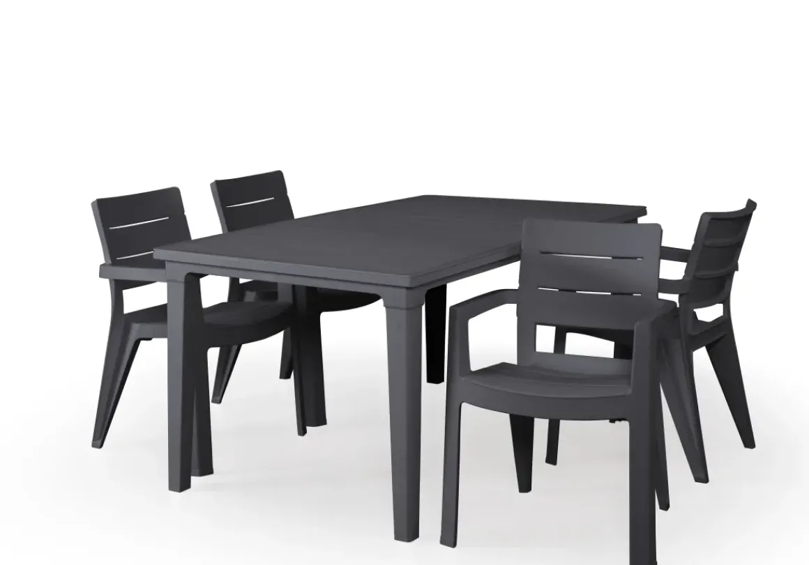 Allibert Tuintafel Futura Kunststof Grafiet 165X94Cm