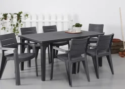 Allibert Tuintafel Futura Kunststof Grafiet 165X94Cm