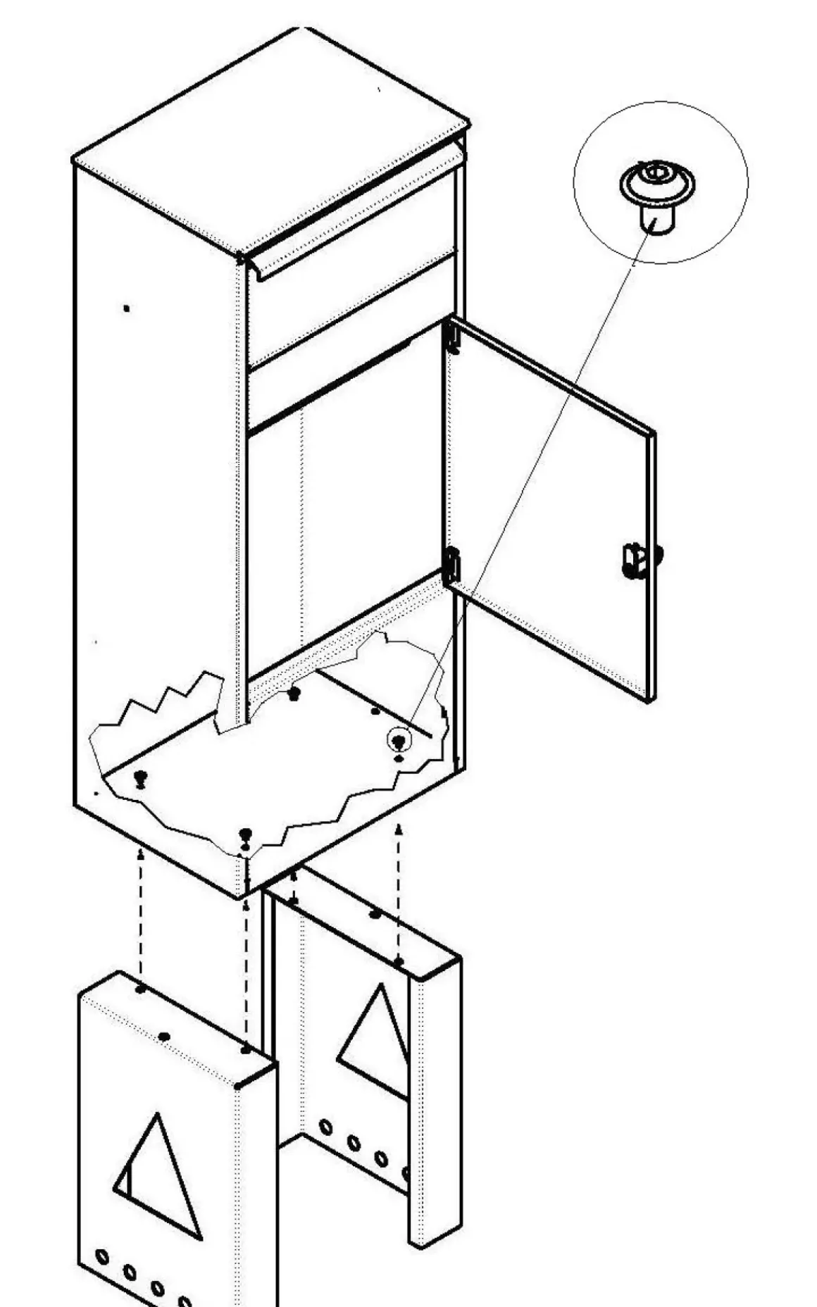 Allux Montagestand 8002 Staal Zwart