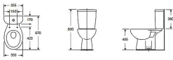 Aquavive Duoblok Toilet Avisio I Ao Aansluiting I Randloos Toiletpot Wit