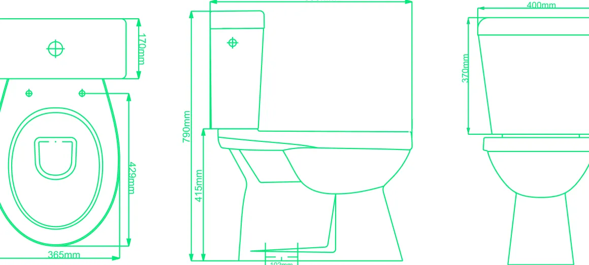 Aquavive Duoblok Toilet Ippari I Ao Aansluiting I Soft-Close Toiletzitting Wit