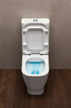 Aquavive Duoblok Toilet Look | Soft-Close Toiletzitting | Universee Afvoer| Randloos Toiletzitting Wit