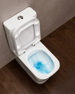 Aquavive Duoblok Toilet Look | Soft-Close Toiletzitting | Universee Afvoer| Randloos Toiletzitting Wit