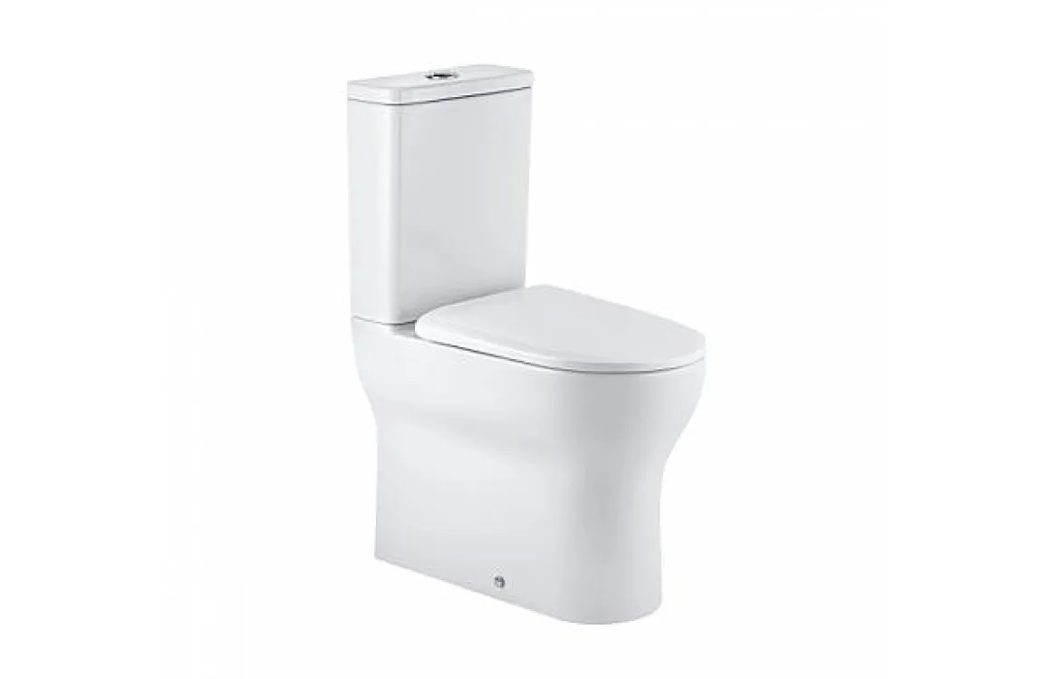 Aquavive Duoblok Toilet| Universele Afvoer| Randloos | Verhoogd +7Cm | Wit