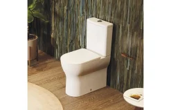Aquavive Duoblok Toilet| Universele Afvoer| Randloos | Verhoogd +7Cm | Wit