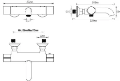 Aquavive Eco Thermostatische Badkraan Irminio Zwart