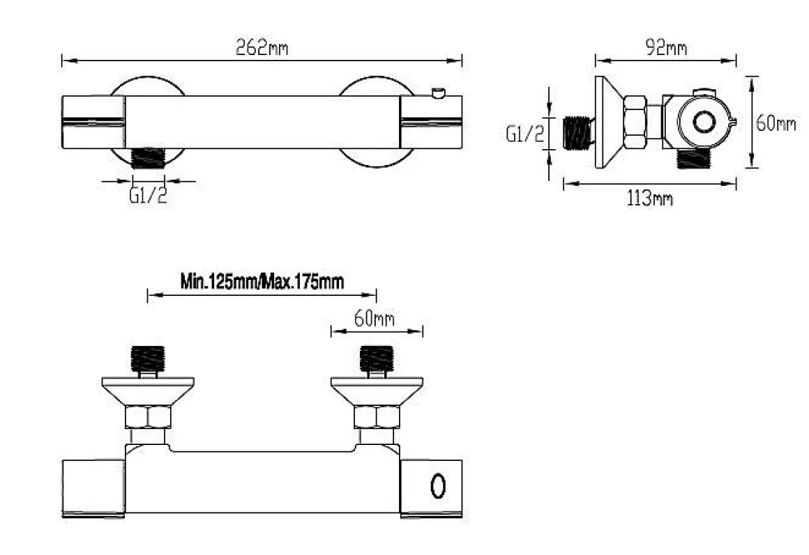 Aquavive Eco Thermostatische Douchemengkraan Sele 150Mm Chroom