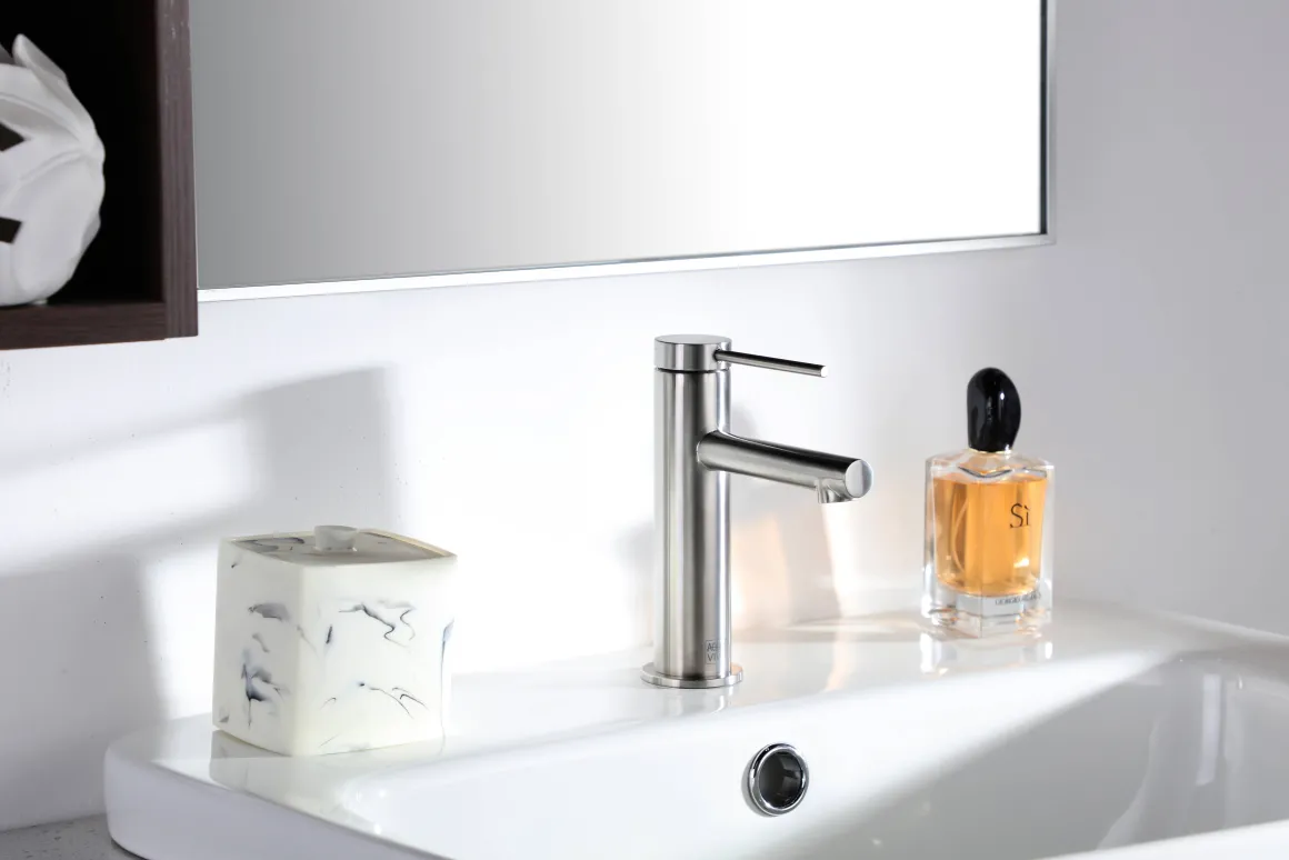 Aquavive Eco Wastafelmengkraan Cato Laag Rvs