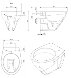 Aquavive Hangtoilet Lanico Wit | Soft-Close Toiletzitting | Randloos Toiletpot