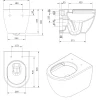 Aquavive Hangtoilet Mazaro Mat Zwart | Soft-Close Toiletzitting | Randloos Toiletpot
