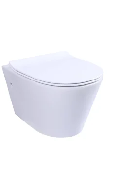 Aquavive Hangtoilet Slizza Wit | Soft-Close & Quick Release Toiletzitting | Randloos Toiletpot