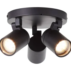 Aquavive Plafondspot Irminio Zwart 19Cm 3Xgu10 5W