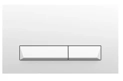 Aquazuro Bedieningspaneel Brenta Dubbele Spoeling Voor Brembo Inbouwreservoirs| Wit