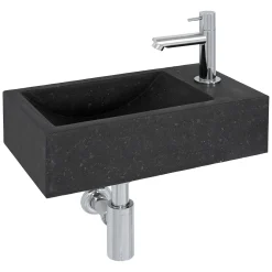 Aquazuro Fonteinset Tiber Natuursteen Zwart 40Cm