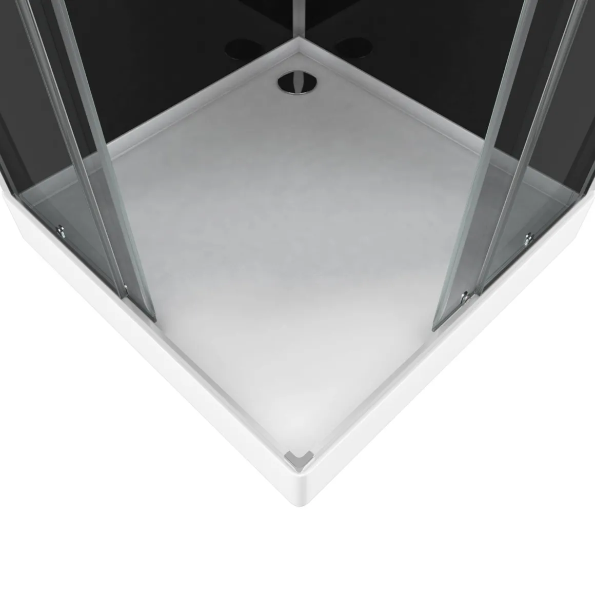 Aurlane Douchecabine Black 2 Vierkant 90X90Cm