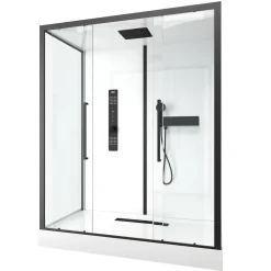 Aurlane Douchecabine Indus2 Xxl 85X160X215Cm Rechthoekig Zwart/Wit