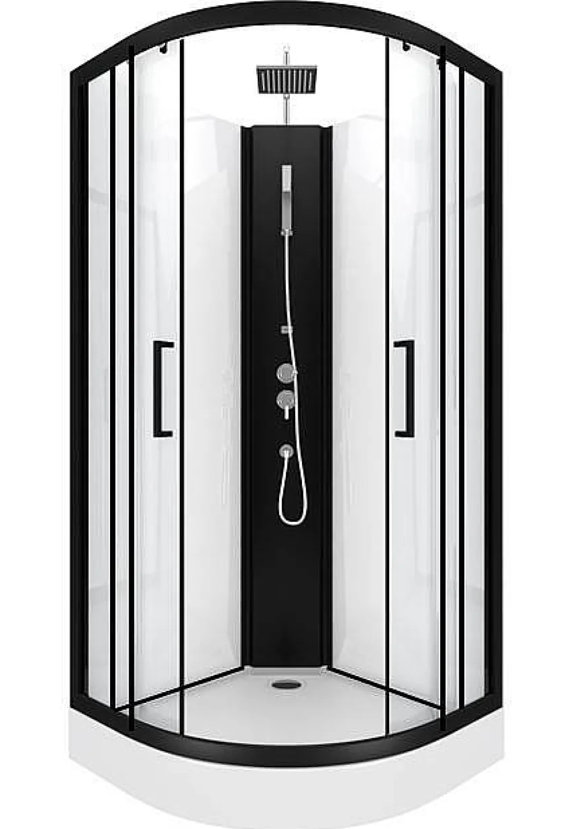 Aurlane Douchecabine Pepper 2 Zwart 85X85X230Cm